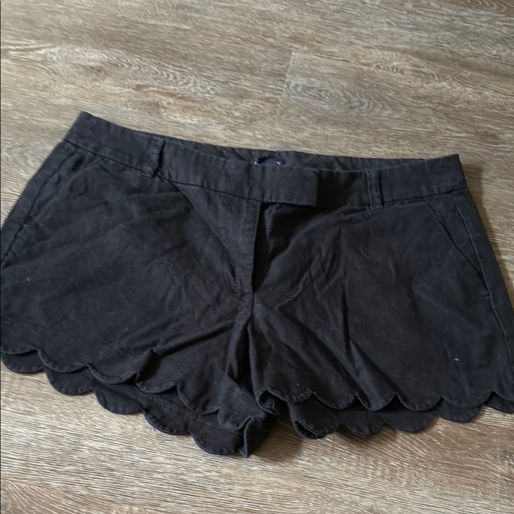 J. Crew Black  Ruffled Shorts size 14